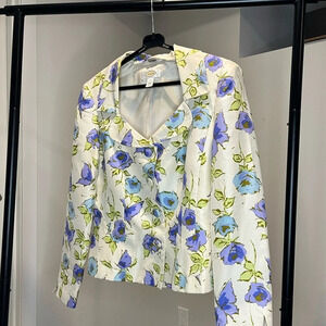 ❤️TALBOTS Silk 2piece size 8 garden party wedding floral